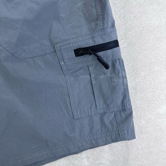 VOYAGER Shorts Mens XL Grey Travel Tech Cargo Nylon Comfort Stretch Hiking Short - Picture 4 of 9